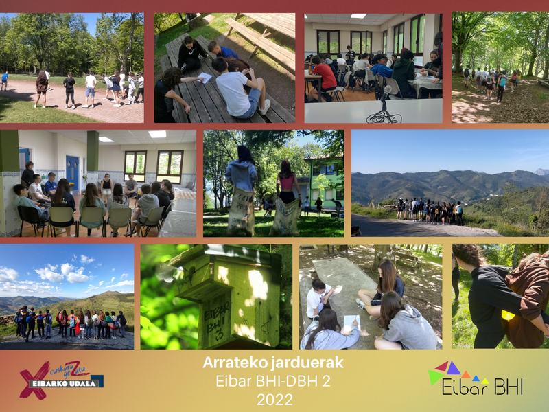 Jornadas del alumnado de Eibar BHI en Arrate Imágenes de diversas actividades