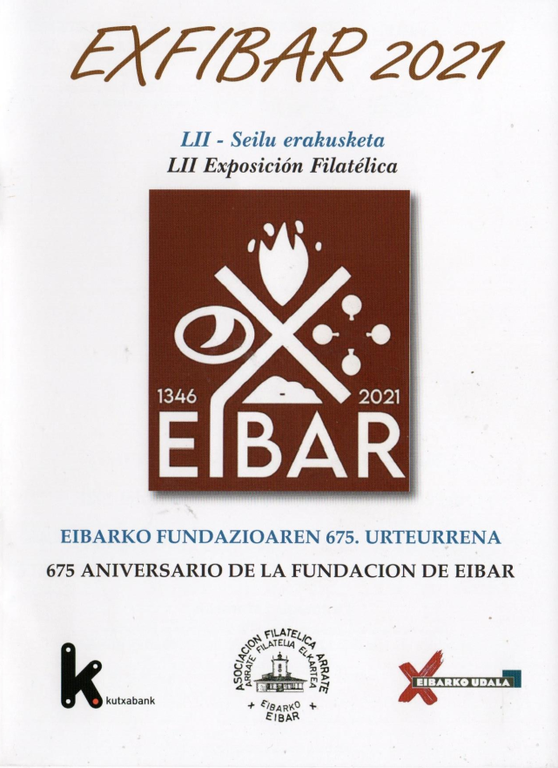La Asociación Filatélica Arrate de  Eibar celebra el 675 aniversario de la fundación de la ciudad.