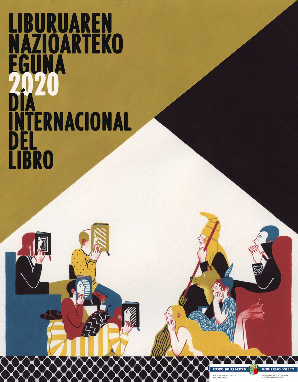 La Biblioteca Juan San Martín de Eibar propone celebrar el Día del Libro desde casa cartel
