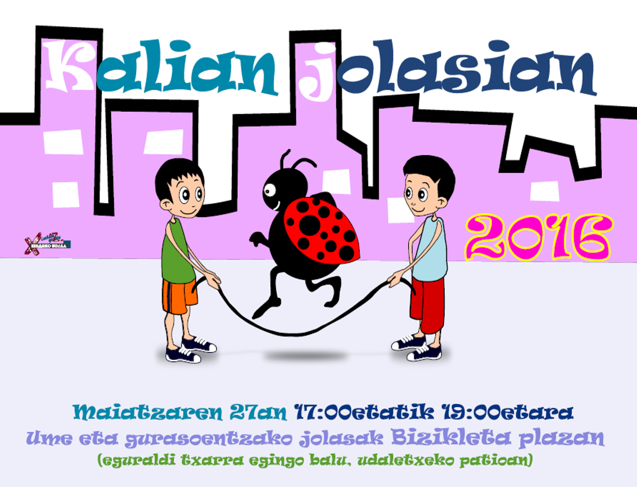 La plaza Eibarko Bizikleta acogerá la actividad "Kalian jolasian" el próximo 27 de mayo