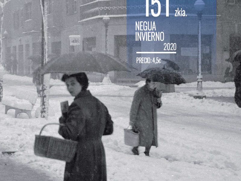 1956. La calle Errebal en un día nevado. Foto: Archivo Municipal de Eibar