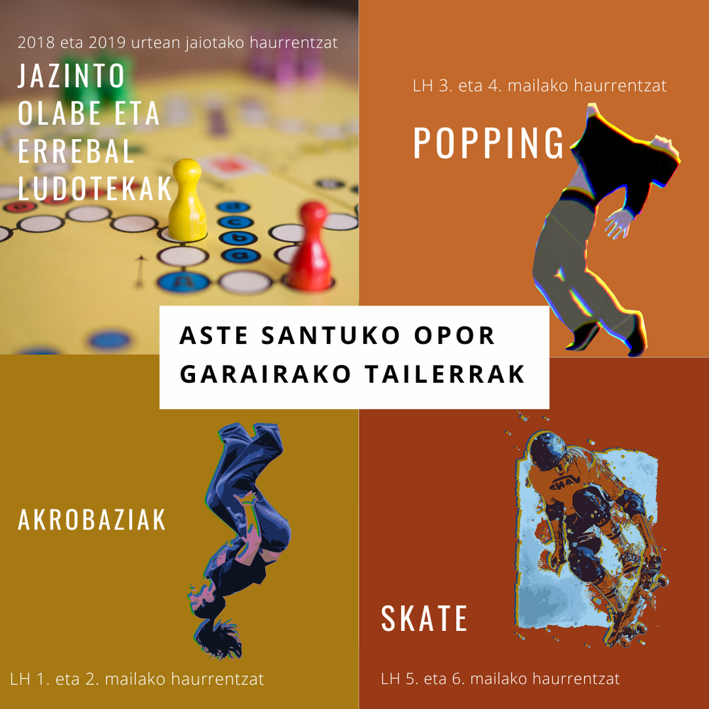 Listado de admitidos/as de los talleres en vacaciones de Semana Santa 2024 Aste Santuko oporretan 2024-01