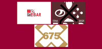 Logotipo del 675 aniversario de Eibar: seleccionados los tres finalistas para la votación popular
