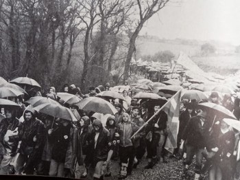 Una de las muchas manifestaciones de finales de los 70. Foto: colección particular