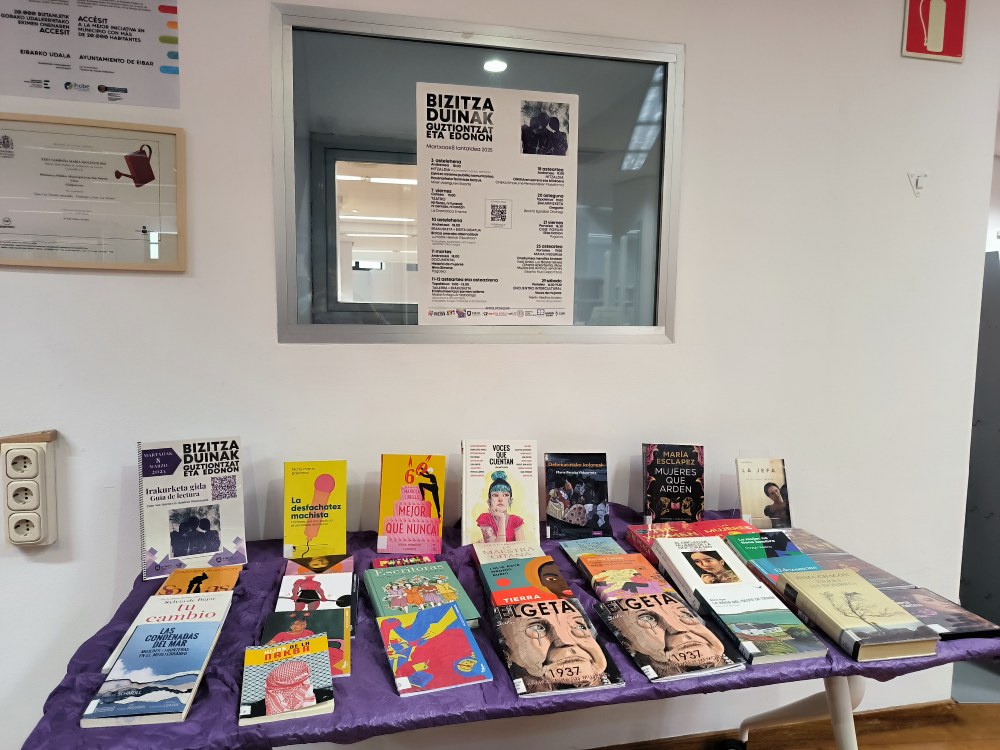 Nueva Guía de Lectura 2025: Una Mirada Feminista al Mundo Imagen del centro de interés que recoge los libros de la guía preparada con motivo del 8 de marzo de 2025
