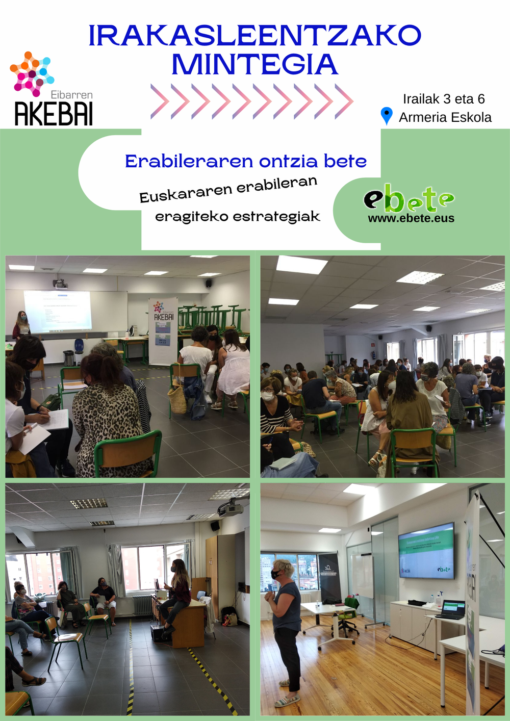 Seminario para el profesorado Profesores y profesoras participando en el seminario