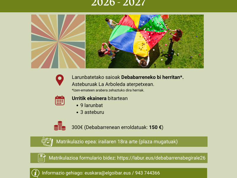 36 jóvenes de Debabarrena han participado en el curso de monitor/a de tiempo libre