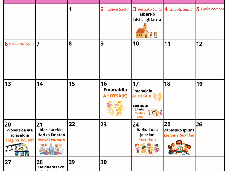 Eibarko Euskararen Agenda: Abril