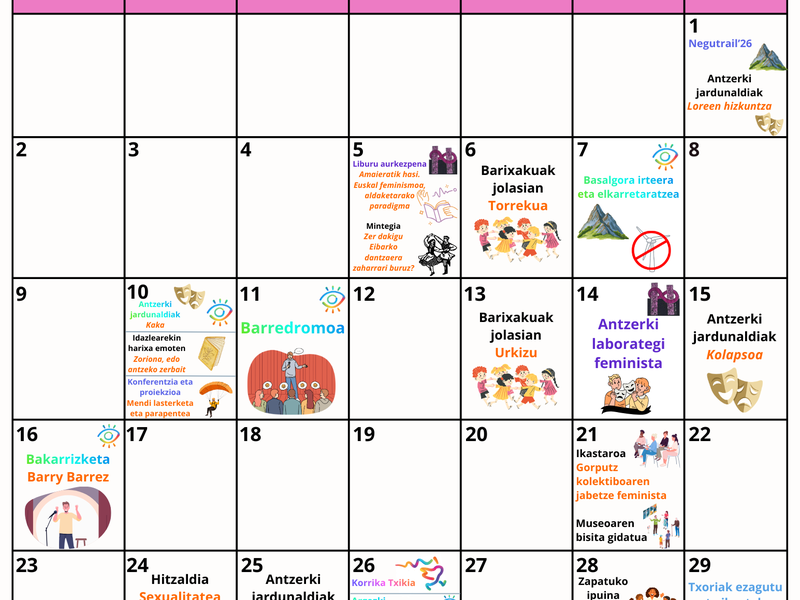 Eibarko Euskararen Agenda: Marzo