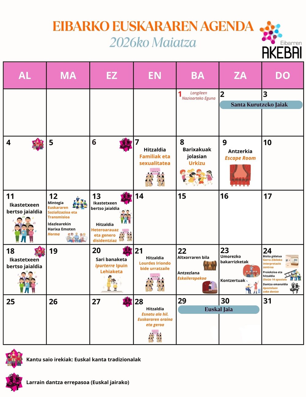 Agenda del Euskera de Mayo