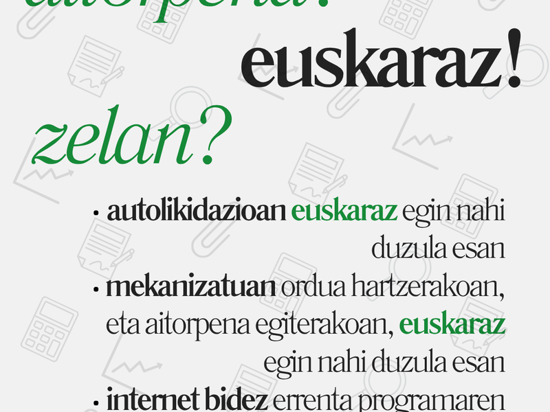 ¿La declaración de la renta? ¡En euskera!