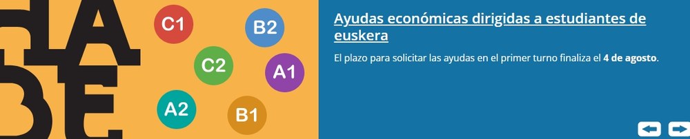 Subvenciones de 2025 para estudiantes de euskera .