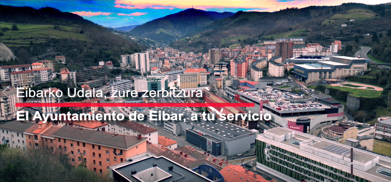 Imagen del eslogan del vídeo corporativo del Ayuntamiento de Eibar.