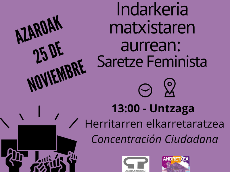 Concentración ciudadana Contra la Violencia Machista Concentración 25n