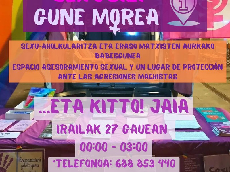 El servicio SexuBizi-Gune Morea estará disponible en la ...Eta Kitto! Jaia