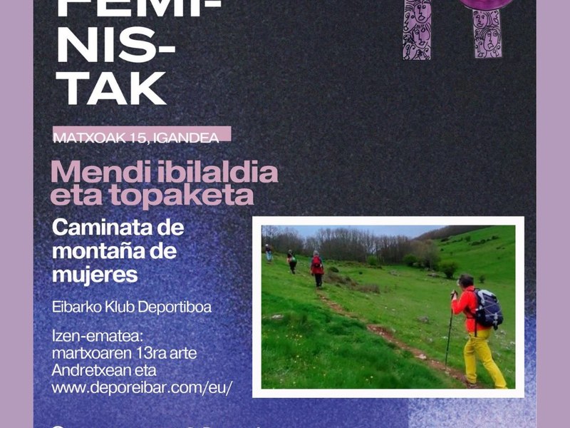 Plazo de inscripción en la caminata de montaña y encuentro de mujeres