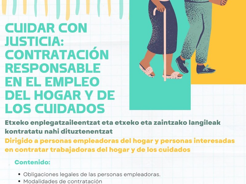 Taller grupal - conversatorio: Cuidar con justicia: contratación responsable en el empleo del hogar y los cuidados