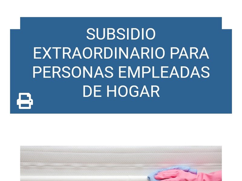 Subsidio trabajadoras del hogar