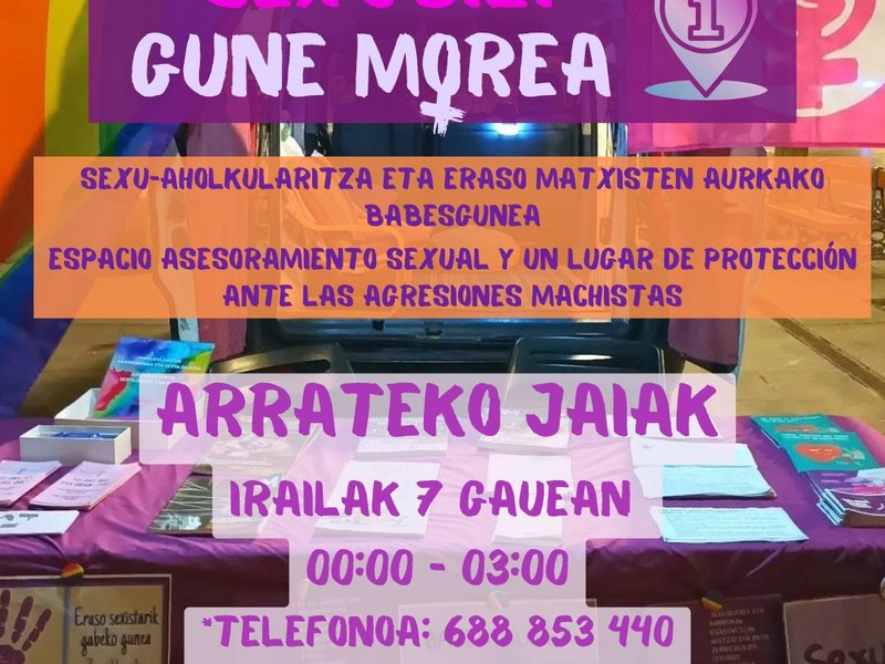 El servicio SexuBizi-Gune Morea estará disponible en las fiestas de Arrate