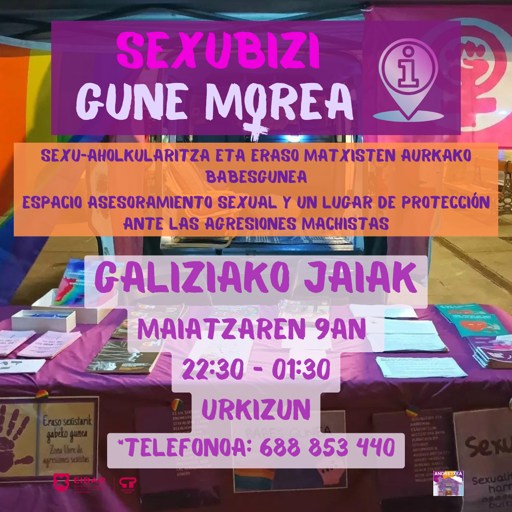 El servicio SexuBizi-Gune Morea estará disponible en las fiestas de Galicia