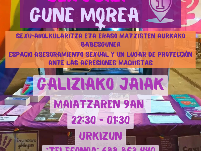 El servicio SexuBizi-Gune Morea estará disponible en las fiestas de Galicia