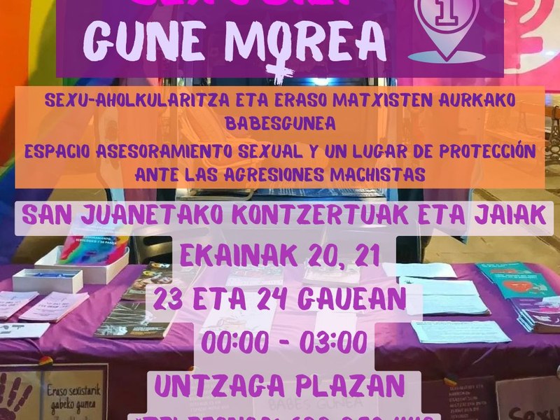 El servicio SexuBizi-Gune Morea estará disponible en los conciertos y fiestas de San Juan