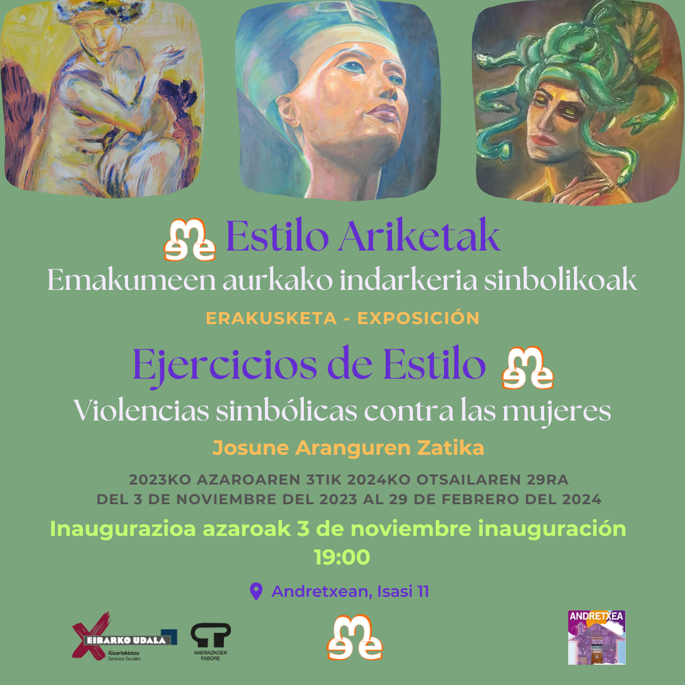 Inauguración en Andretxea de la exposición: EME Ejercicios de Estilo. Violencias simbólicas contra las mujeres EME Ejercicios de Estilo. Violencias simbólicas contra las mujeres