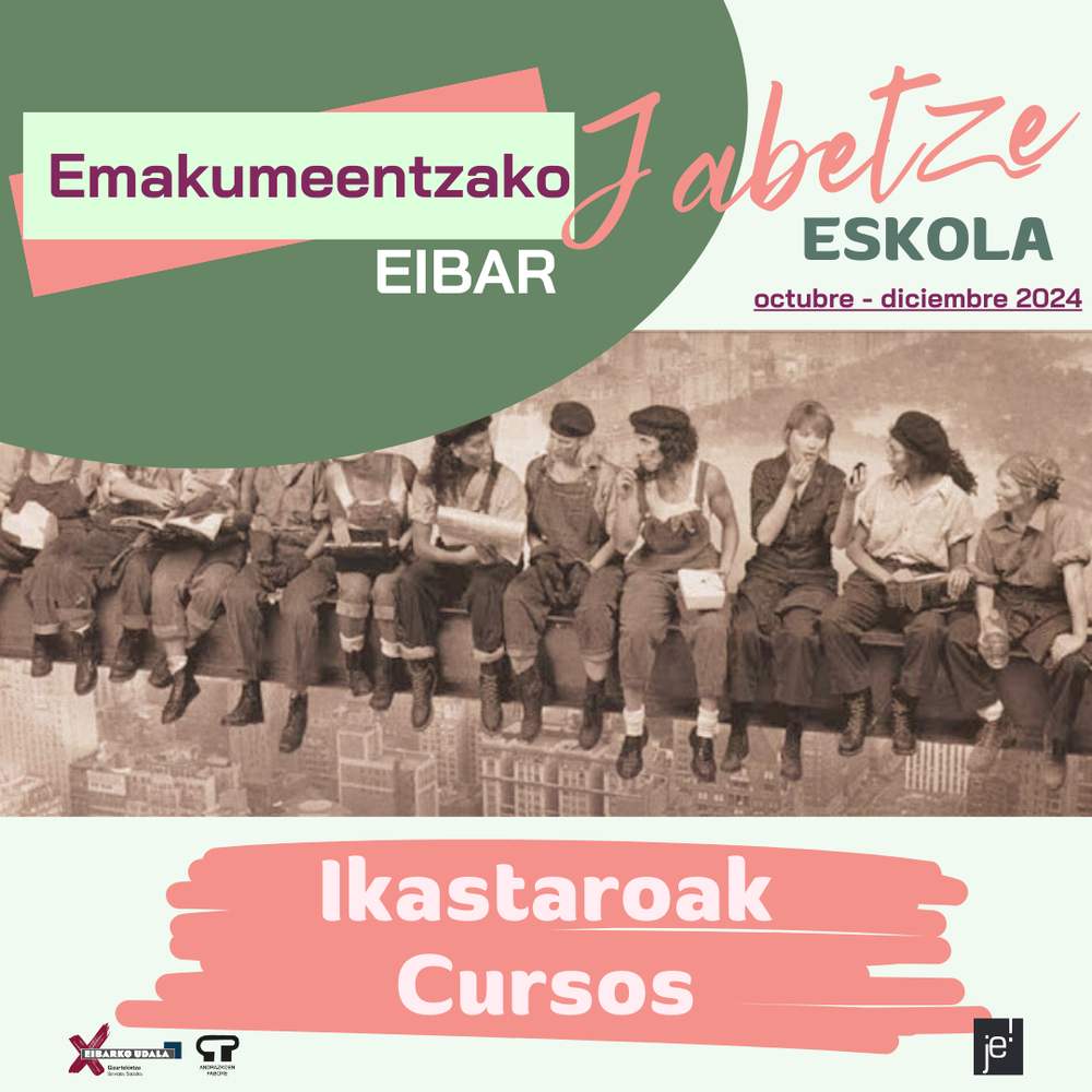 Publicados los listados de admitidas en los cursos de la Jabetze Eskola (Escuela de Empoderamiento) de otoño Publicadas los listados de admitidas en los cursos de la Jabetze Eskola (Escuela de Empoderamiento) de otoño