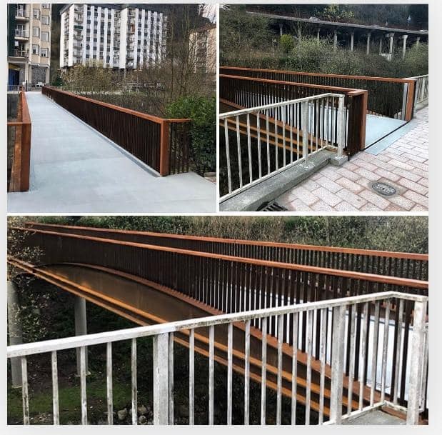 Abierta la nueva pasarela peatonal entre Barrena y el apeadero de Azitain Imagen de la nueva pasarela peatonal entre Barrena y el apeadero de Azitain.