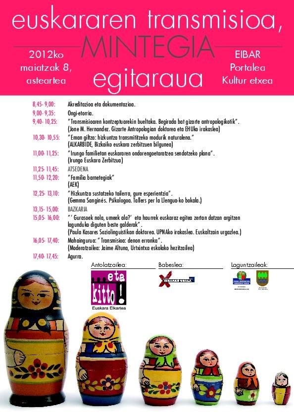 Abierto el plazo de inscripcion para el II. seminario sobre la transmisión del euskera