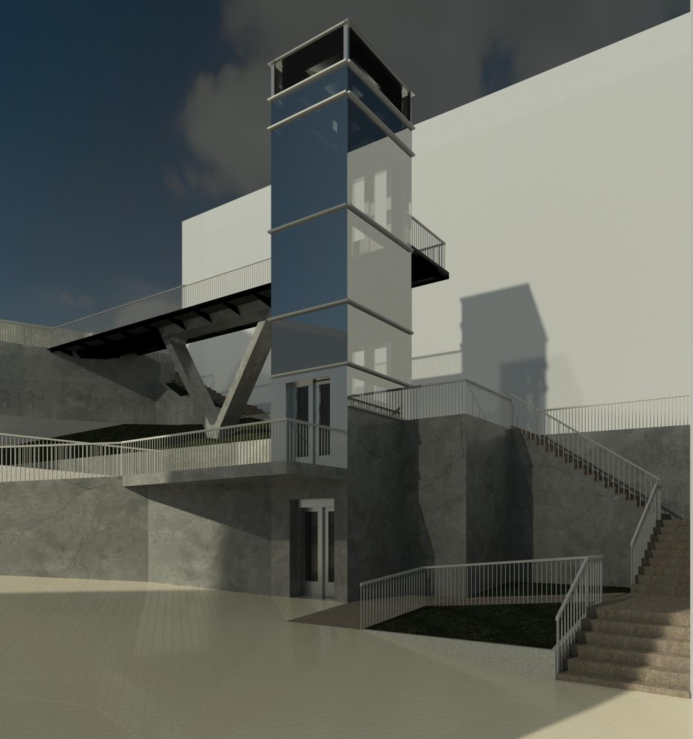 Adjudicado en 936.000 euros el segundo ascensor que unirá Ubitxa con San Cristóbal Maqueta del 2º ascensor que unirá Ubitxa con San Cristóbal.