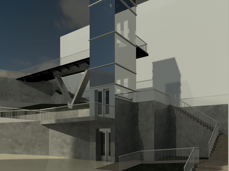 Maqueta del 2º ascensor que unirá Ubitxa con San Cristóbal.