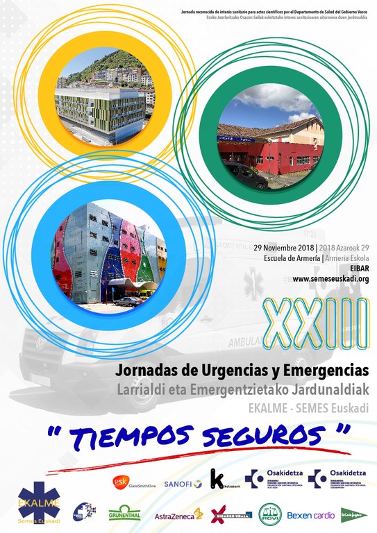 Armeria Eskola acogerá este jueves las XXIII Jornadas de Urgencias y Emergencias, bajo el título "Tiempos Seguros"