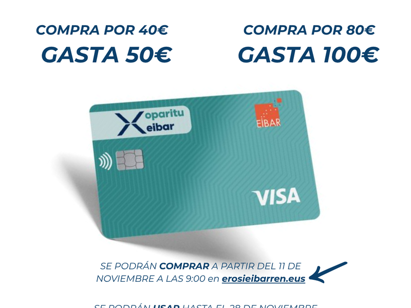 Arranca este martes, 11 de noviembre, una nueva campaña de bonos-tarjeta de comercio y servicios con la emisión de 1.450 bonos