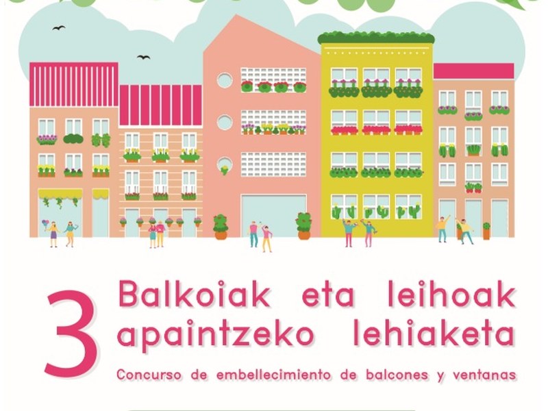 Cartel del III concurso de embellecimiento de balcones y ventanas.