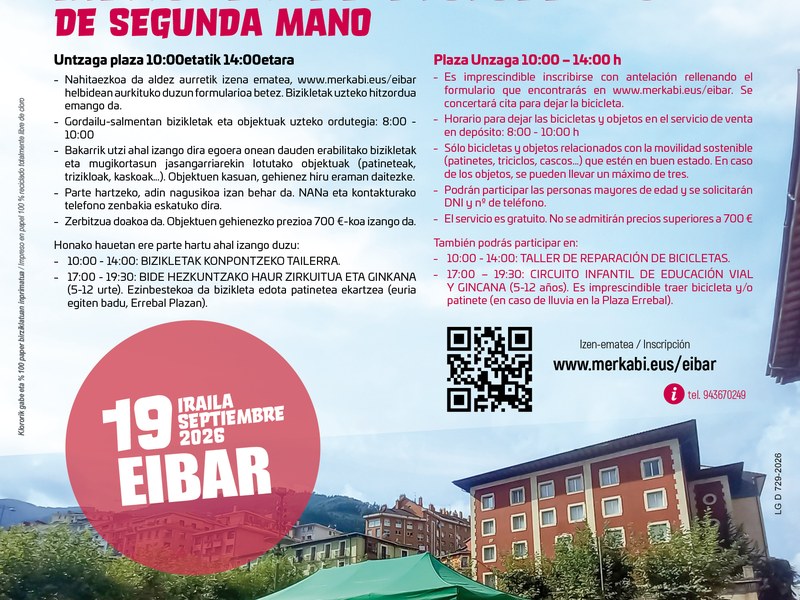 Eibar se suma a la Semana Europea de la Movilidad e invita a la ciudadanía a participar en el nuevo Plan de Movilidad Urbana Sostenible