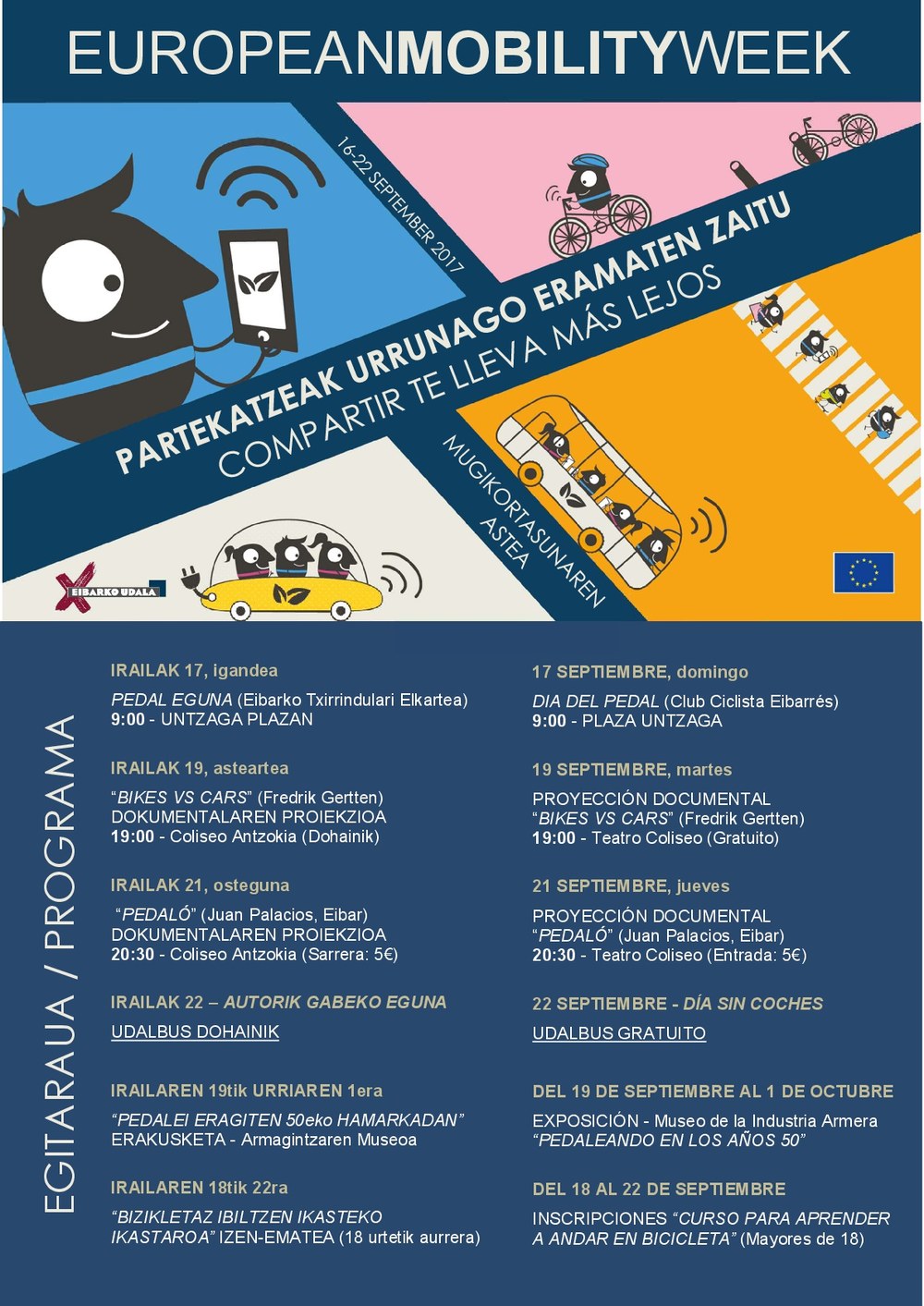 Eibar se suma a la Semana Europea de la Movilidad Sostenible