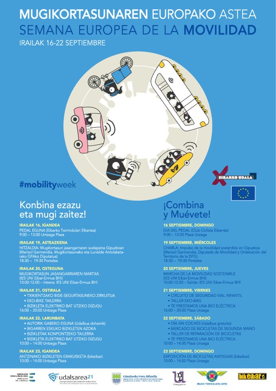 Eibar se suma a la Semana Europea de la Movilidad Sostenible