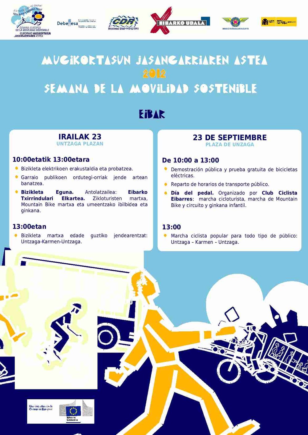 Eibar se suma a la Semana Europea de la Movilidad Sostenible