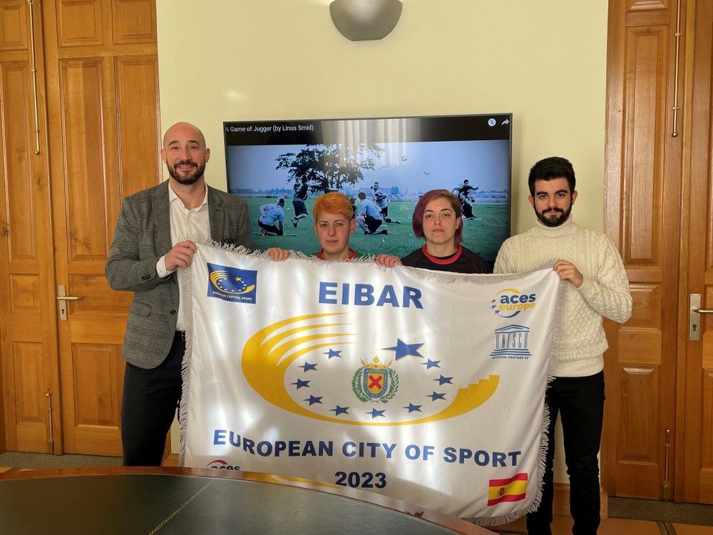 Eibar será la sede del campeonato del mundo de jugger 2023 Imagen de la presentación del evento World Club Championship.