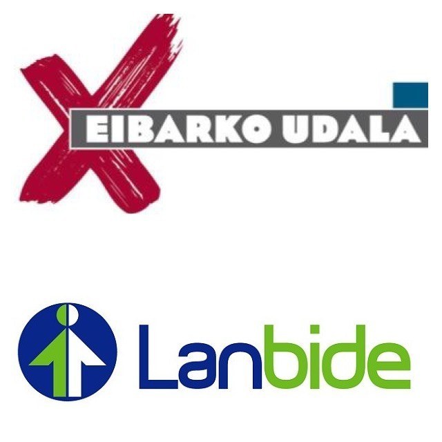 Logotipos del Ayuntamiento de Eibar y Lanbide.