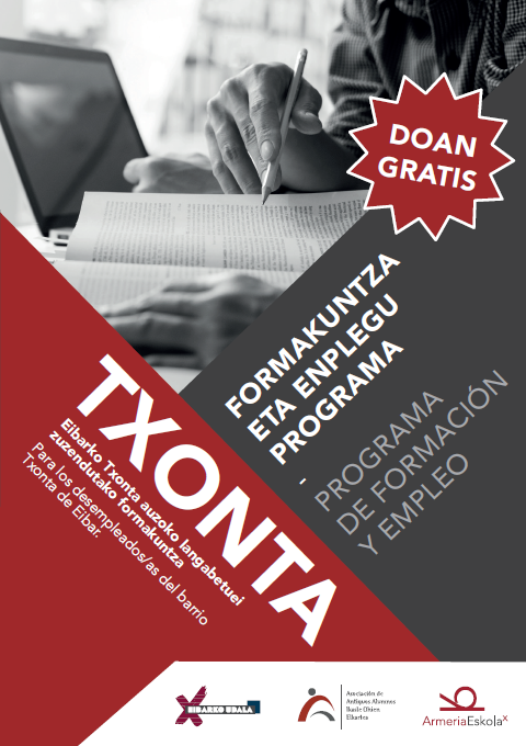 El Ayuntamiento de Eibar, la Asociación de Antiguos Alumnos de Armeria Eskola y Armeria Eskola lanzan el programa de formación y empleo Txonta 