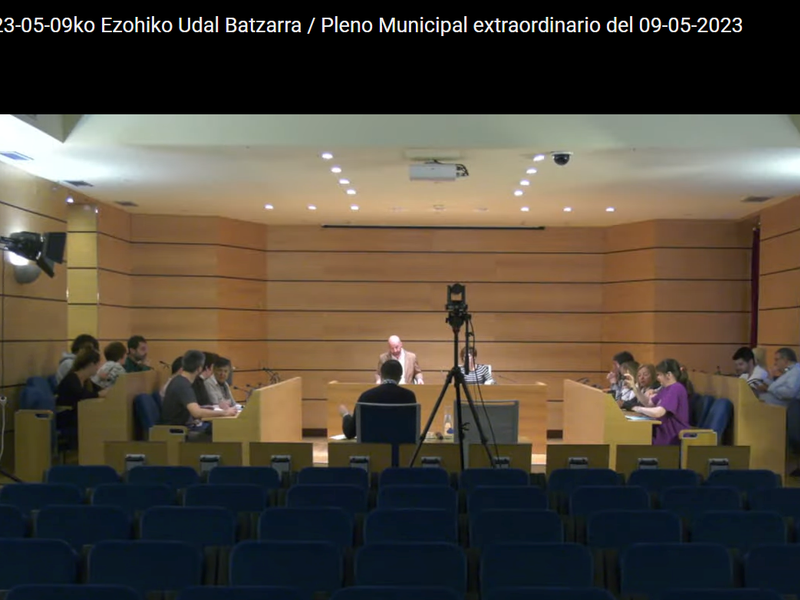 Imagen de la sesión extraordinaria del pleno municipal celebrado el 9 de mayo de 2023.