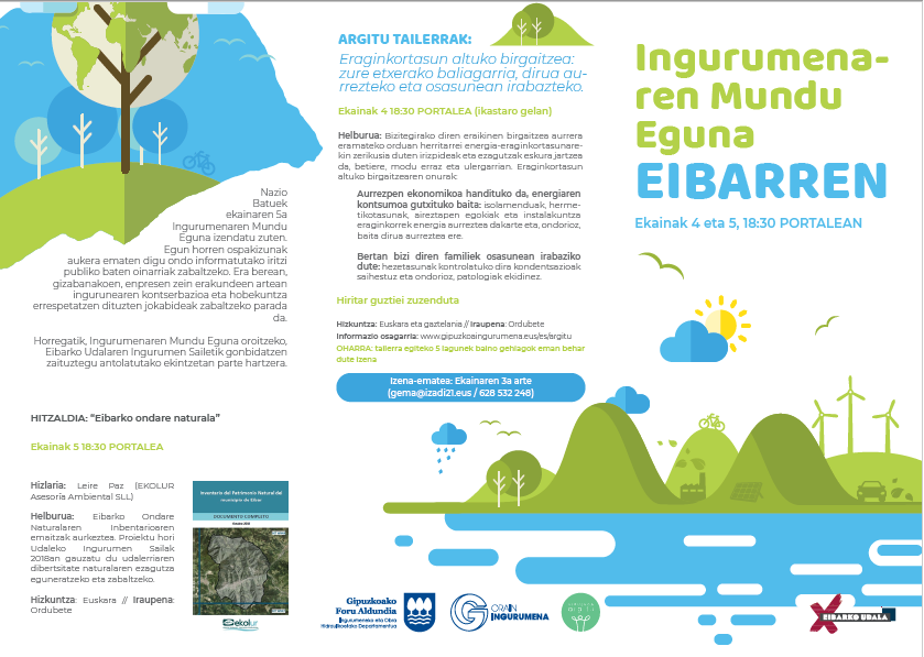 El Ayuntamiento de Eibar se suma un año más a la celebración del Día Mundial del Medio Ambiente