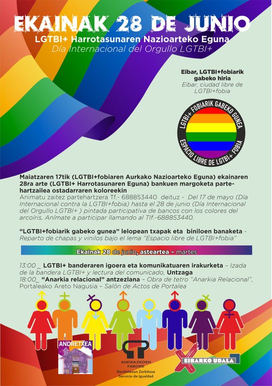 Cartel de actividades del Día del Orgullo LGTBIQ+.