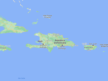 Mapa de Haití.