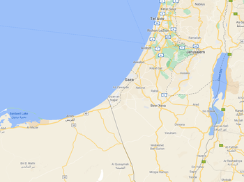 Mapa de Gaza.
