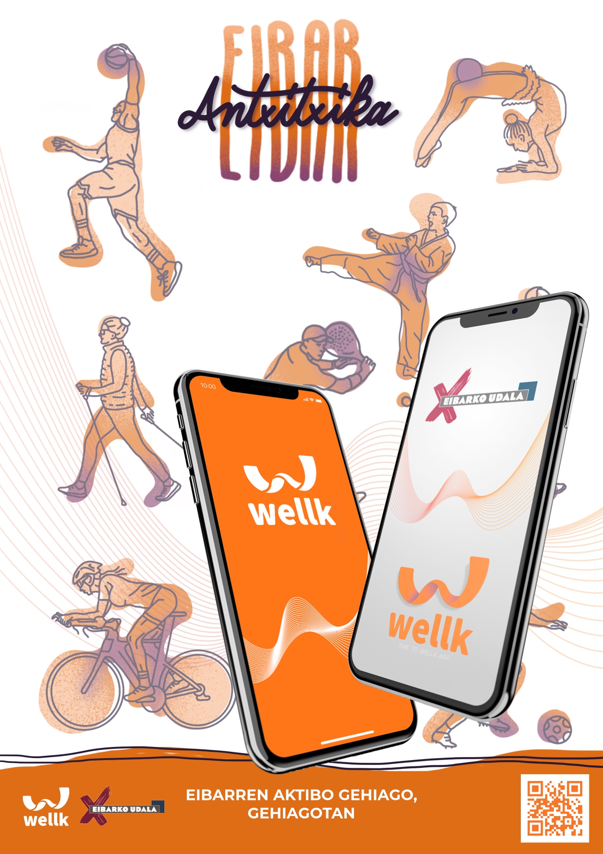 El Ayuntamiento lanza el proyecto 'Antxitxika Eibar' para el fomento de la actividad física entre los/as eibarreses/as mediante la app Wellk