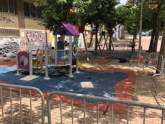 Imagen de archivo del parque infantil de juegos de Txaltxa Zelai.