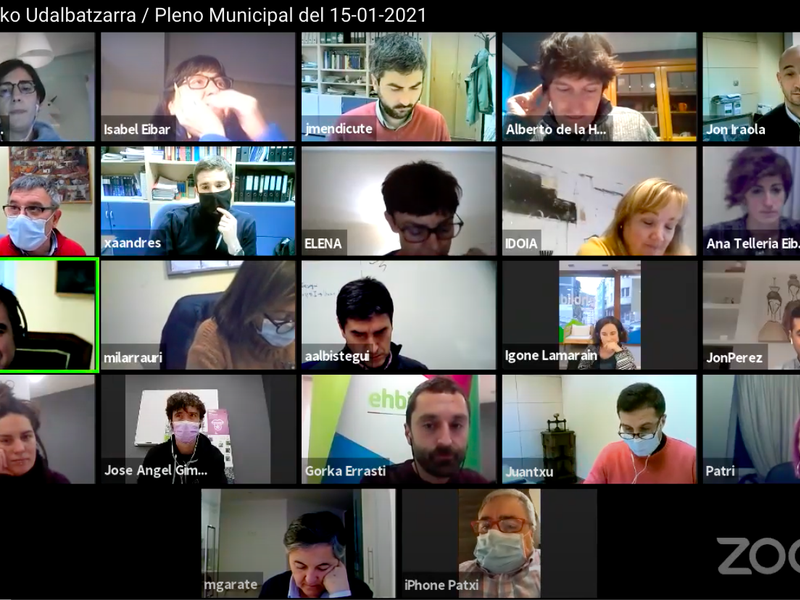 Imagen de la sesión extraordinaria del Pleno Municipal, celebrado el 15 de enero de 2021.